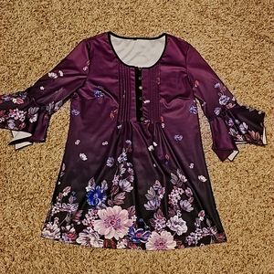 Size Medium silky long flowing top or short dress